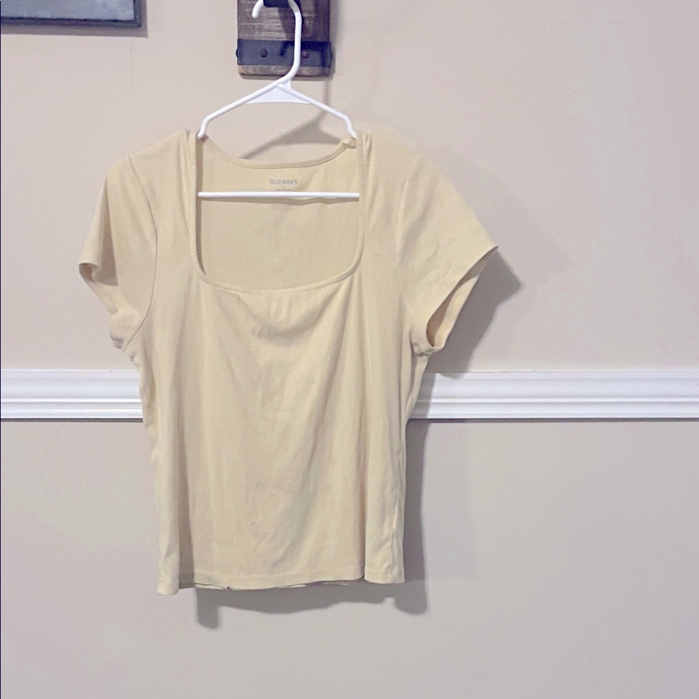 Wild Fable Cream Square Neck Blouse